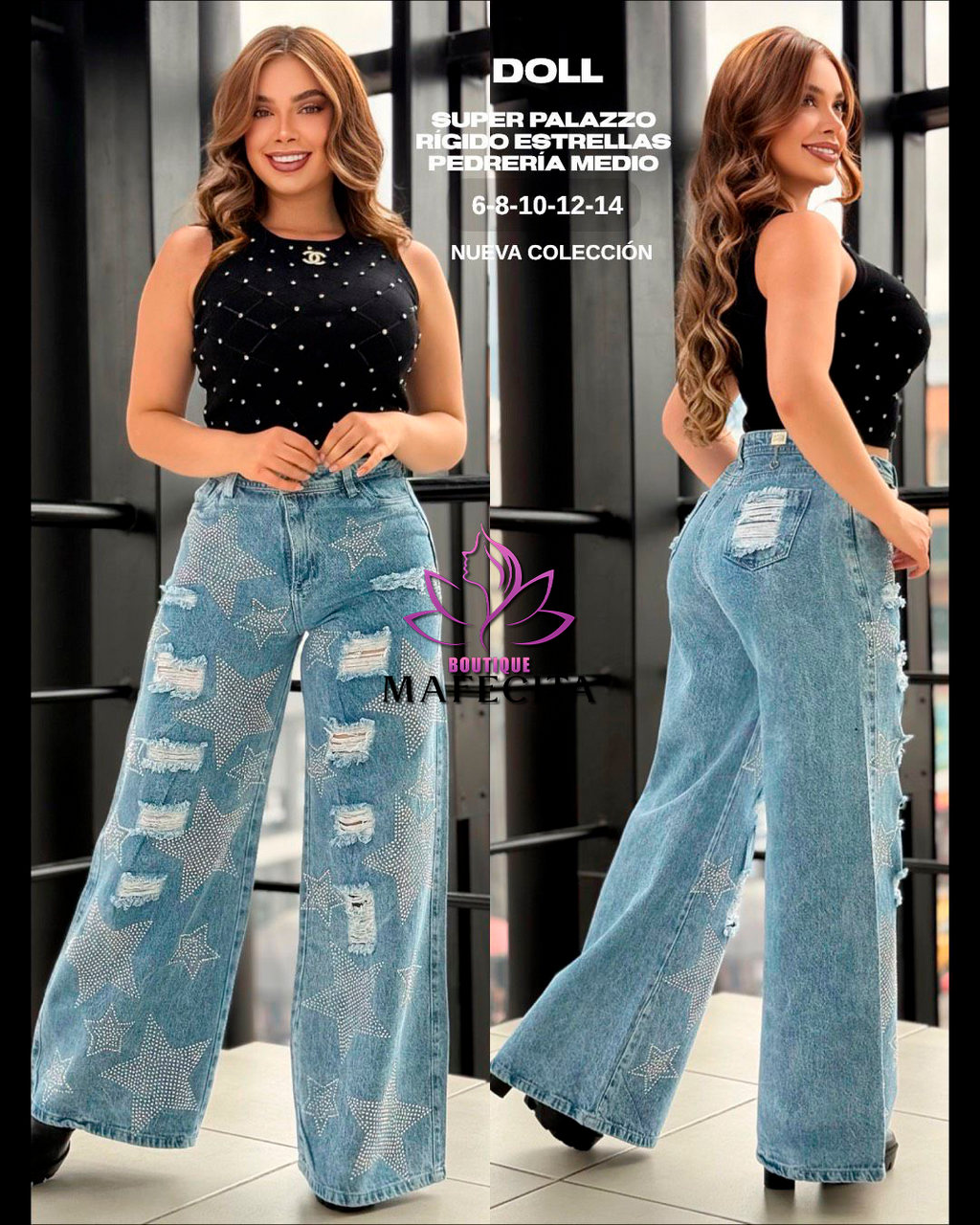 👖 Palazzos y Súper Palazzos con pedrería espectacular 💎