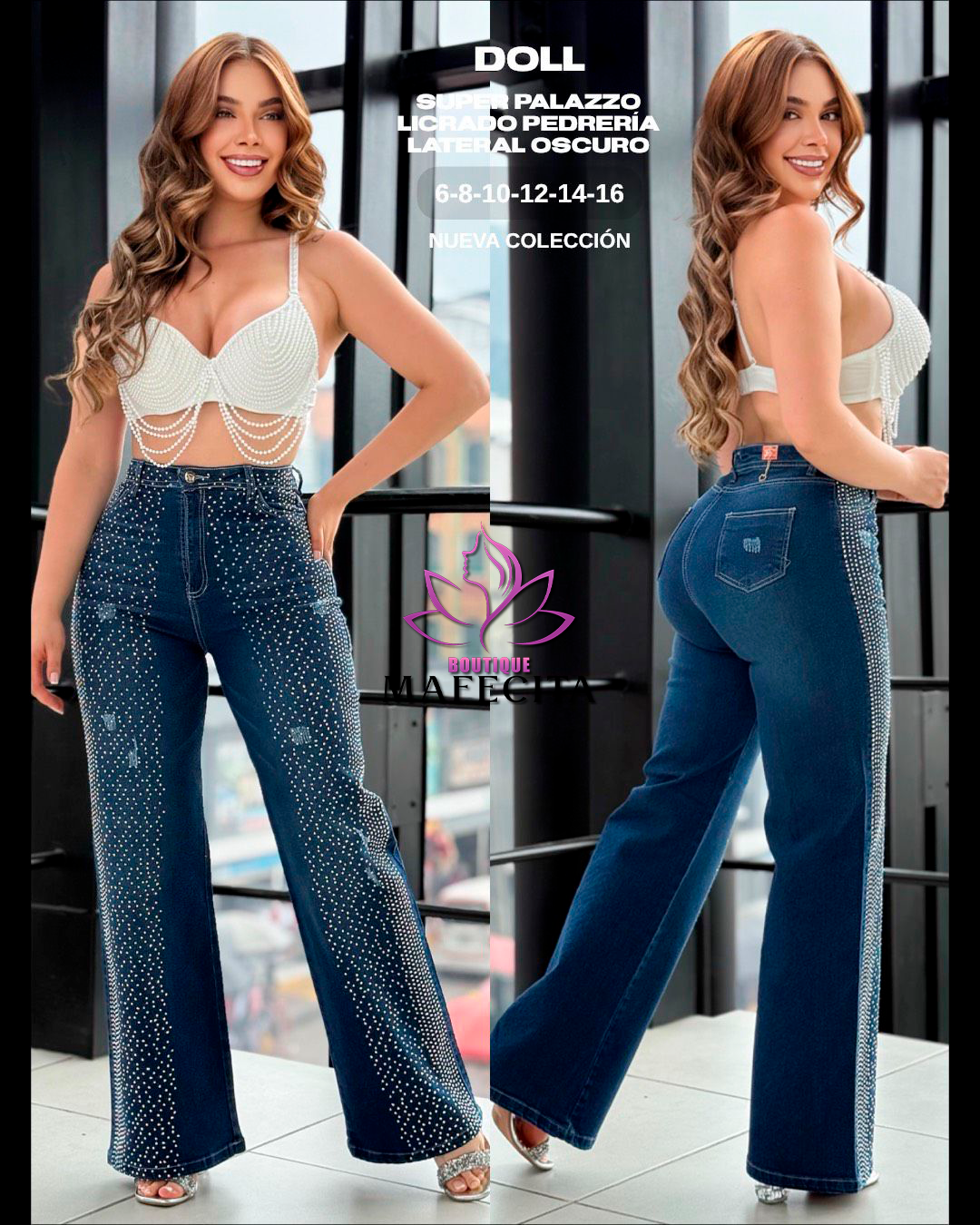 👖 Palazzos y Súper Palazzos con pedrería espectacular 💎