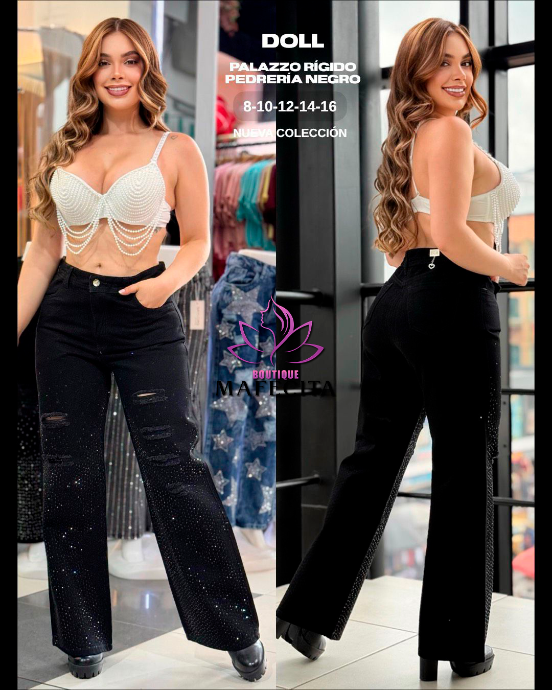 👖 Palazzos y Súper Palazzos con pedrería espectacular 💎