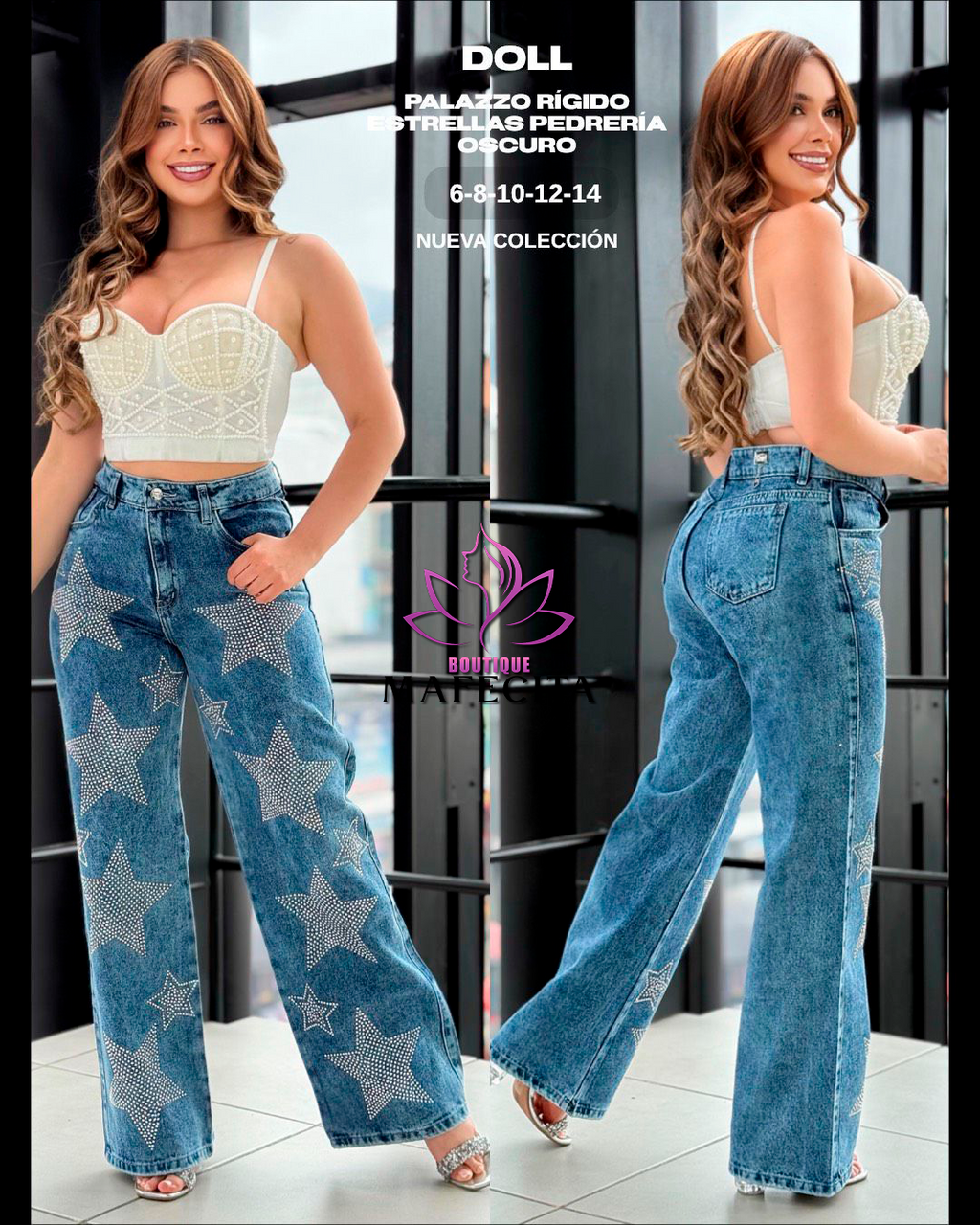 👖 Palazzos y Súper Palazzos con pedrería espectacular 💎