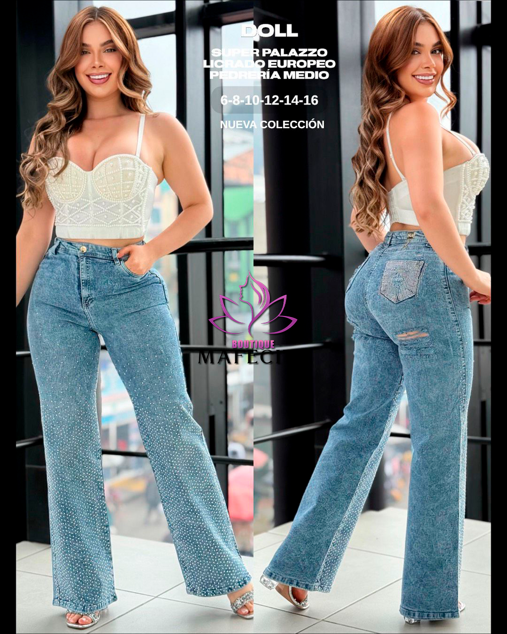 👖 Palazzos y Súper Palazzos con pedrería espectacular 💎