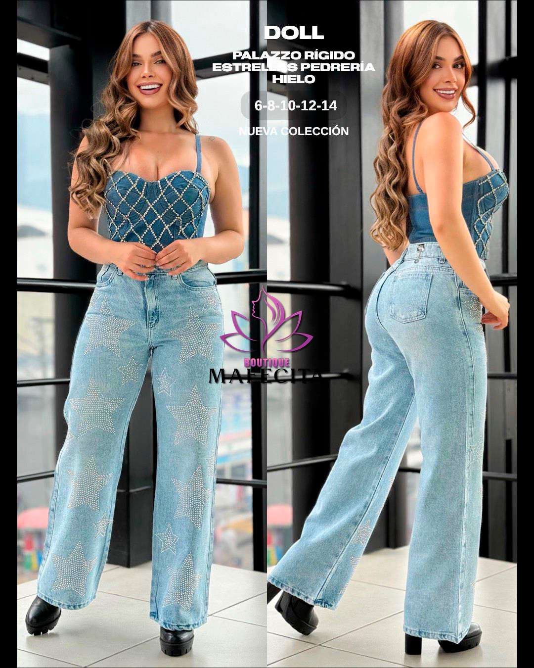 👖 Palazzos y Súper Palazzos con pedrería espectacular 💎