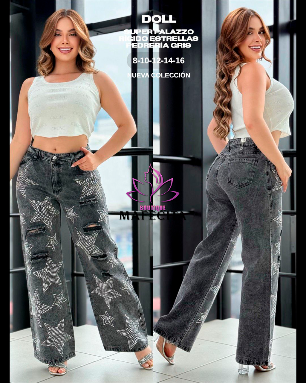 👖 Palazzos y Súper Palazzos con pedrería espectacular 💎