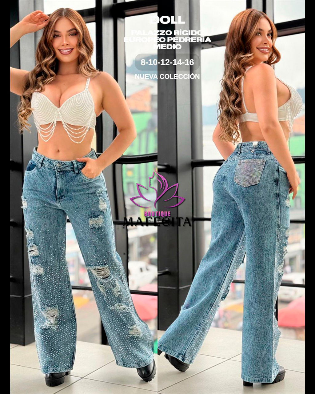 👖 Palazzos y Súper Palazzos con pedrería espectacular 💎