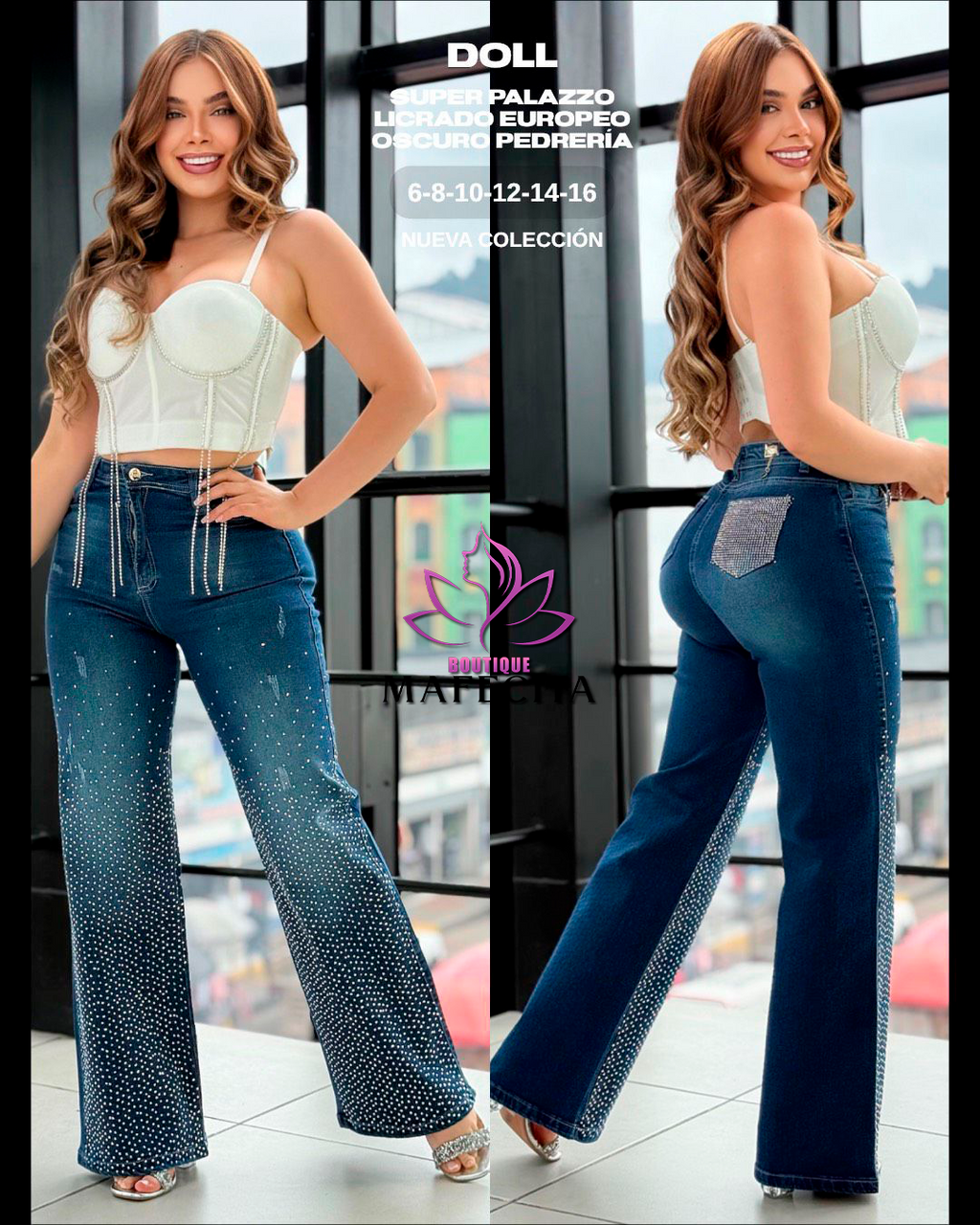 👖 Palazzos y Súper Palazzos con pedrería espectacular 💎
