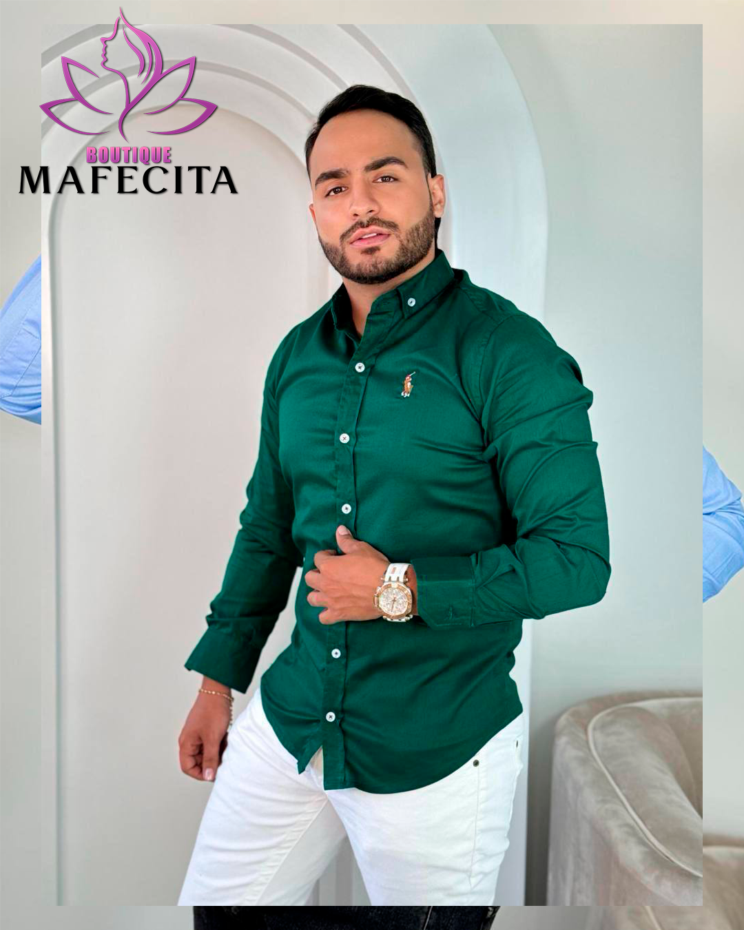 ✨ Camisa caballero manga larga 👔