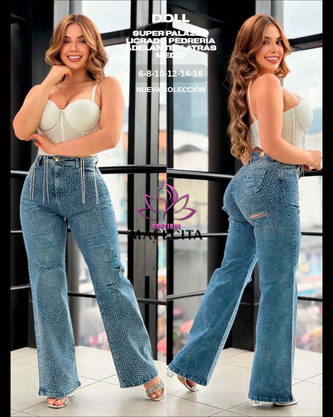👖 Palazzos y Súper Palazzos con pedrería espectacular 💎